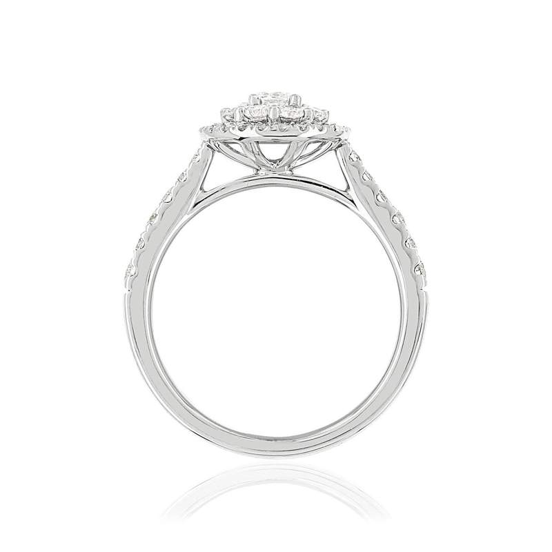 Bague MATY Or 750 blanc Diamants H/P1 blancs - vue 2