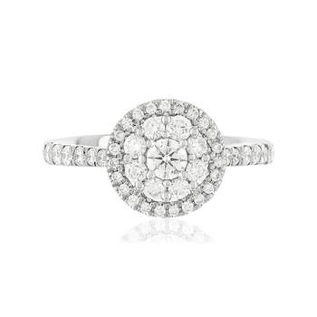 Bague MATY Or 750 blanc Diamants H/P1 blancs