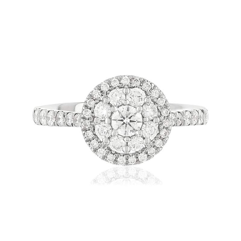Bague MATY Or 750 blanc Diamants H/P1 blancs - vue 3