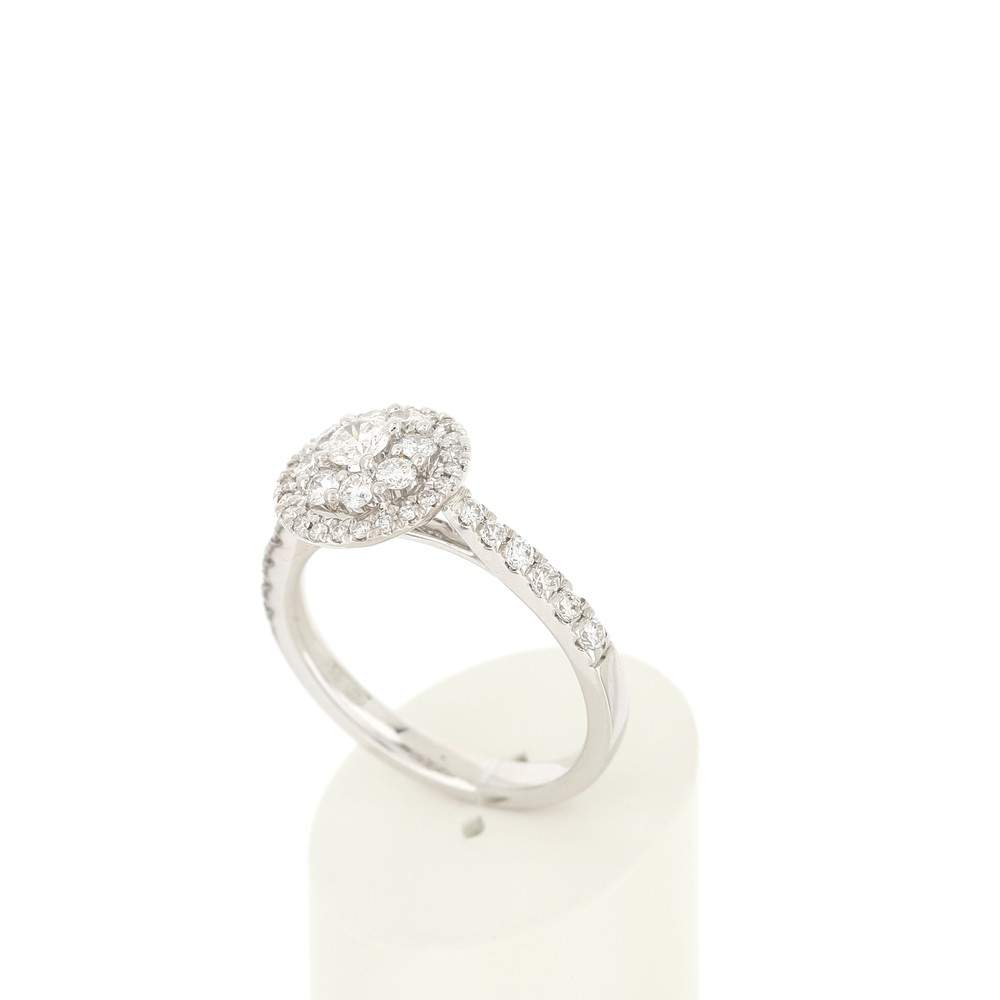 Bague MATY Or 750 blanc Diamants H/P1 blancs - vue 3