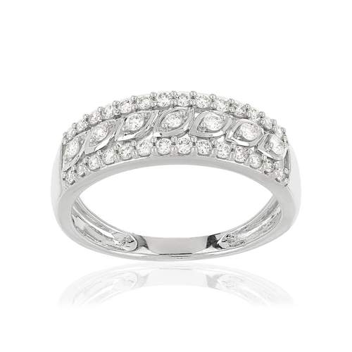 Bague MATY Or 750 blanc Diamants blancs