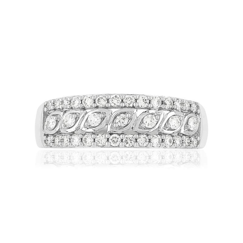 Bague MATY Or 750 blanc Diamants blancs - vue 3