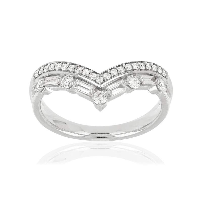 Bague MATY Or 750 blanc Diamants blancs - vue 1