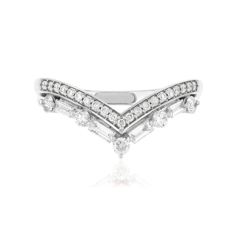 Bague MATY Or 750 blanc Diamants blancs - vue 3