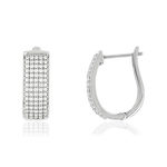 Boucles d'oreilles MATY Or 750 blanc Diamants - vue 1