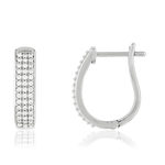 Boucles d'oreilles MATY Or 750 blanc Diamants - vue 1