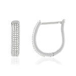 Boucles d'oreilles MATY Or 750 blanc Diamants - vue 1