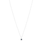 Collier MATY Or 750 blanc Saphir et Diamants - vue 1