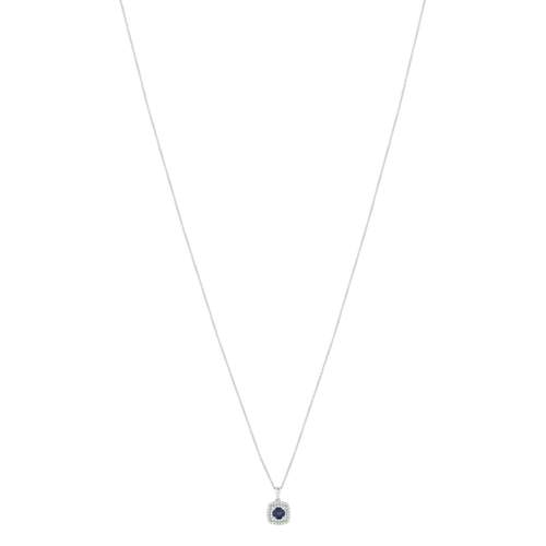 Collier MATY Or 750 blanc Saphir et Diamants
