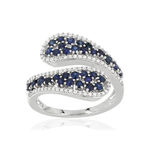 Bague MATY Or 750 blanc Saphirs et Diamants - vue 1