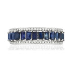 Bague MATY Or 750 blanc Saphirs et Diamants - vue 3