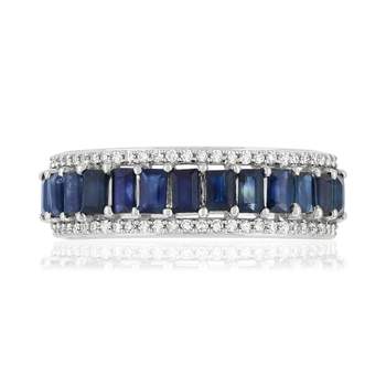 Bague MATY Or 750 blanc Saphirs et Diamants