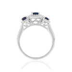 Bague MATY Or 750 blanc Saphirs et Diamants - vue 2