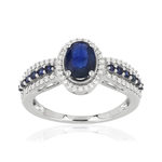 Bague MATY Or 750 blanc Saphirs et Diamants - vue 1