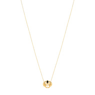 Collier MATY Doré Onyx noir 45 cm