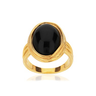 Bague MATY Dorée Onyx noir