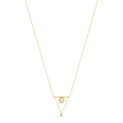 Collier MATY Doré Quartz 45 cm - vue 1