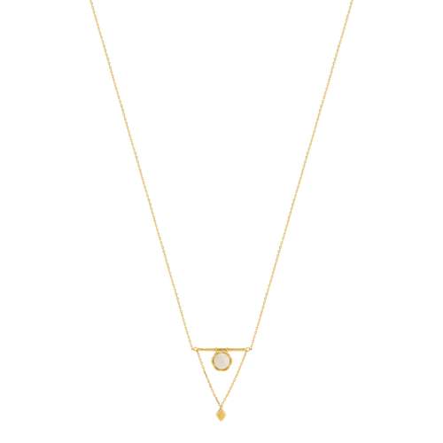 Collier MATY Doré Quartz 45 cm