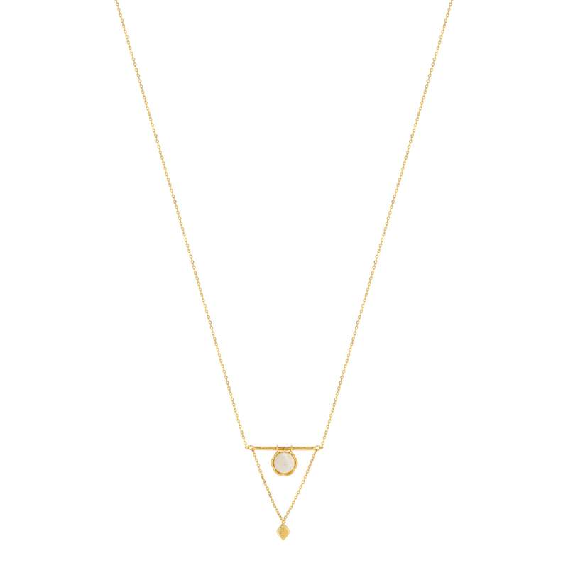Collier MATY Doré Quartz 45 cm - vue 1