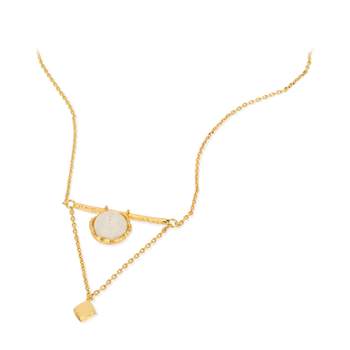 MATY Gouden Kwarts halsketting 45 cm