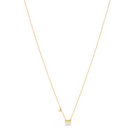 Collier MATY Doré Quartz 45 cm
