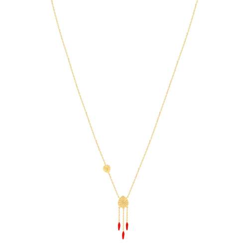 Collier MATY Doré émail 45 cm