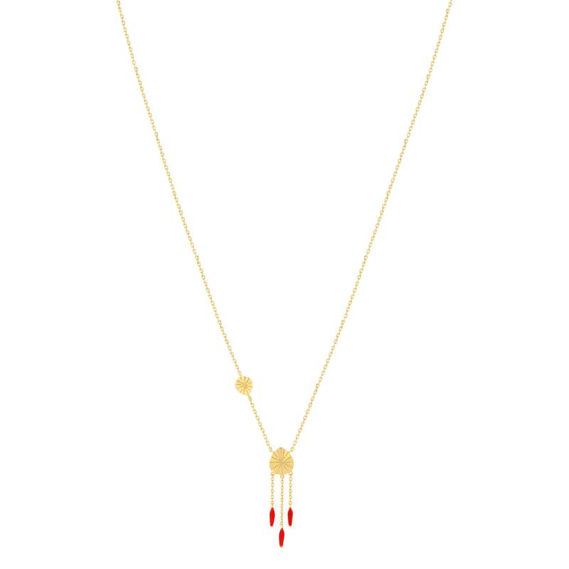 Collier MATY Doré émail 45 cm - vue 1