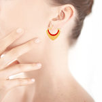 Boucles d'oreilles MATY Dorées - vue porté 1