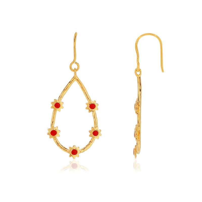 Boucles d'oreilles MATY Or 375 jaune laque - vue 1