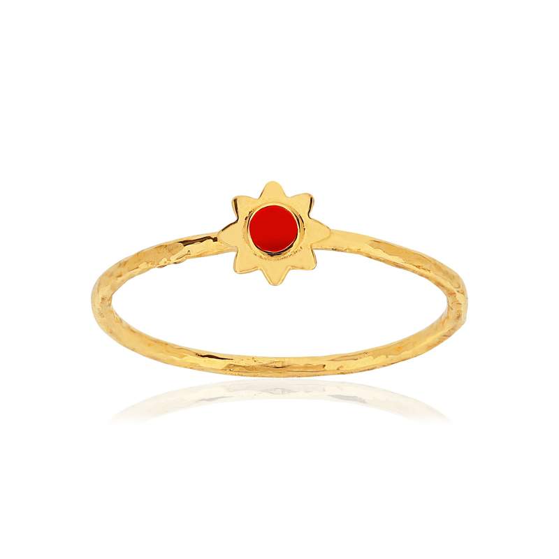 Bague MATY Or 375 jaune laque - vue 1