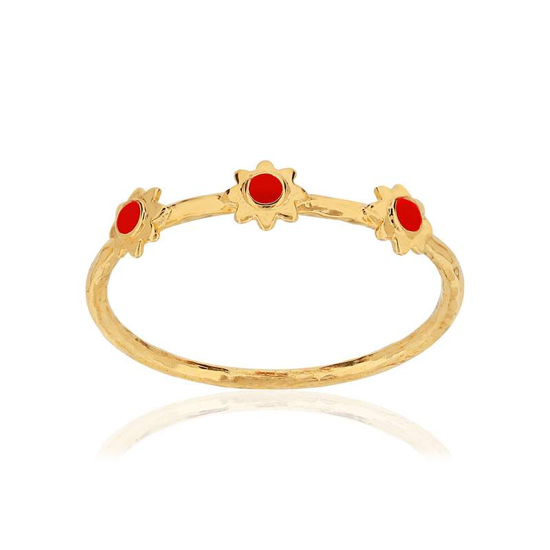 Bague MATY Or 375 jaune laque - vue 1