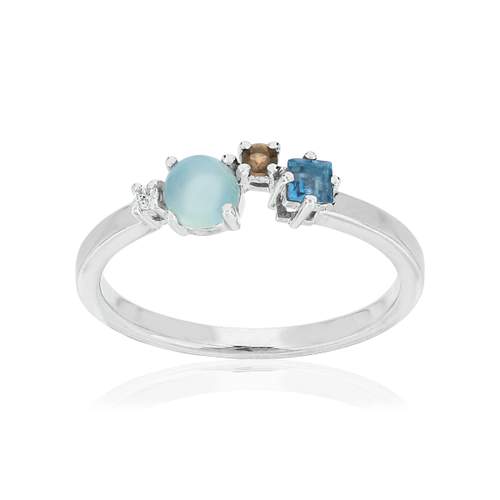 MATY ring 375 witgouden edelstenen
