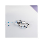 Bague MATY Or 375 blanc pierres fines - vue D2