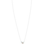 Collier MATY Or 375 blanc pierres fines 43 cm - vue 1