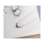 Collier MATY Or 375 blanc pierres fines 43 cm - vue D2