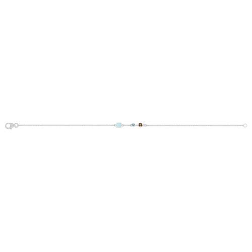 MATY bracelet 375 white gold gemstones 19 cm