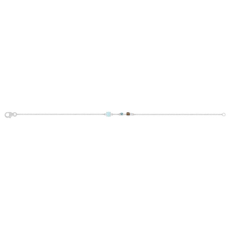 Bracelet MATY Or 375 blanc pierres fines 19 cm - vue 1