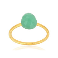 Bague MATY Wabi Sabi Or 375 jaune Chrysoprase