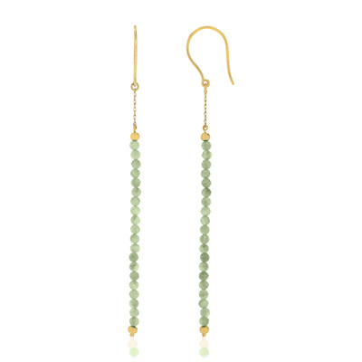 Boucles d'oreilles MATY Or 375 jaune Amazonites - vue 1