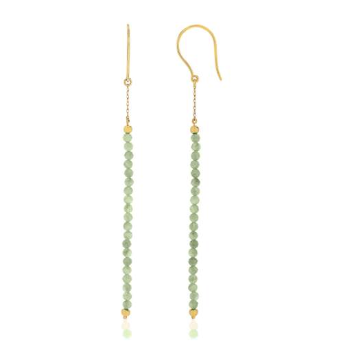 Boucles d'oreilles MATY Or 375 jaune Amazonites