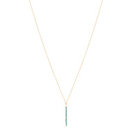 Collier MATY Or 375 jaune Amazonites 45 cm