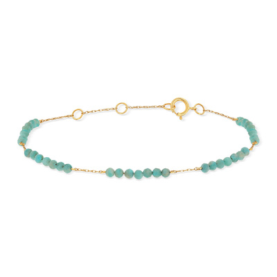 Bracelet MATY Or 375 jaune Amazonites - vue V2
