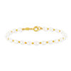 Parure or 375 perles de culture de chine collier bracelet - vue VD2
