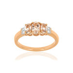Bague MATY Or 375 2 tons Diamants et Morganites - vue 1