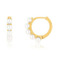 Créoles MATY Or375jaune Perles de culture de Chine