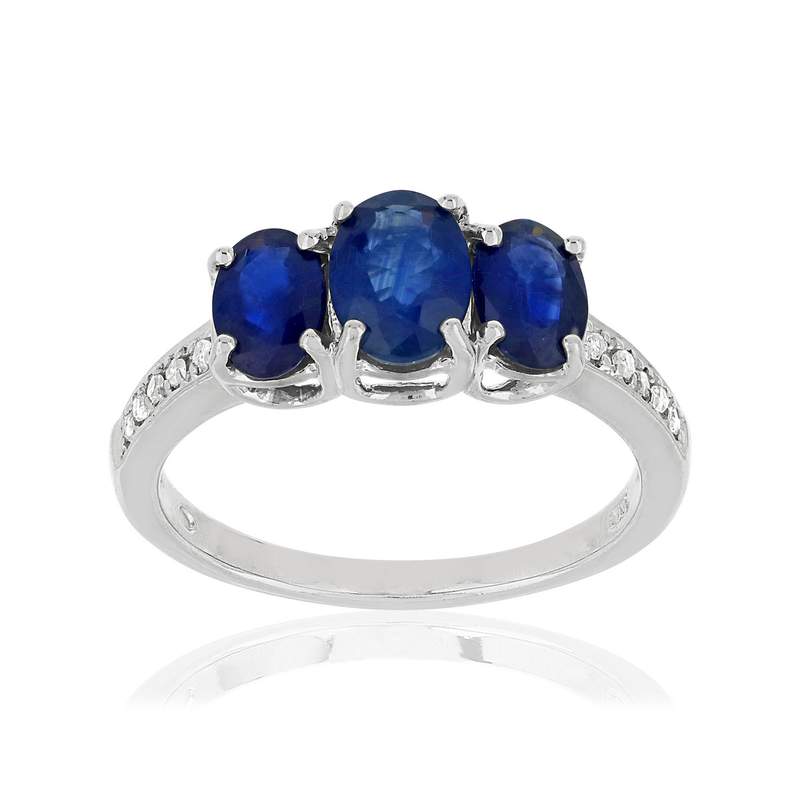 Bague MATY Ors 750 Saphirs et Diamants - vue 1