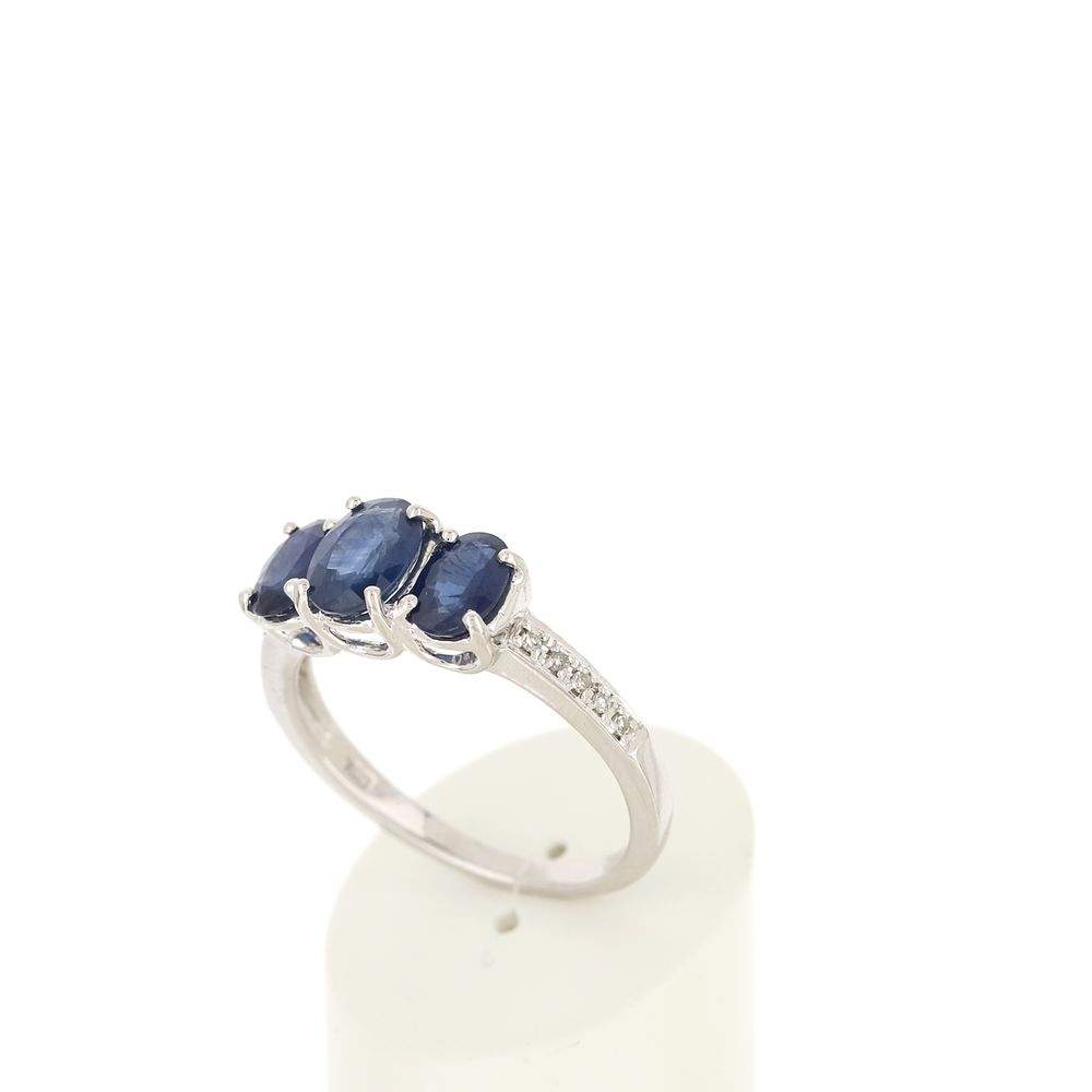 Bague MATY Ors 750 Saphirs et Diamants - vue 3