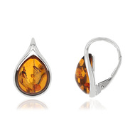 Boucles d'oreilles MATY Argent 925 Ambre