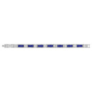 Bracelet acier inoxydable carbone bleu 21 cm
