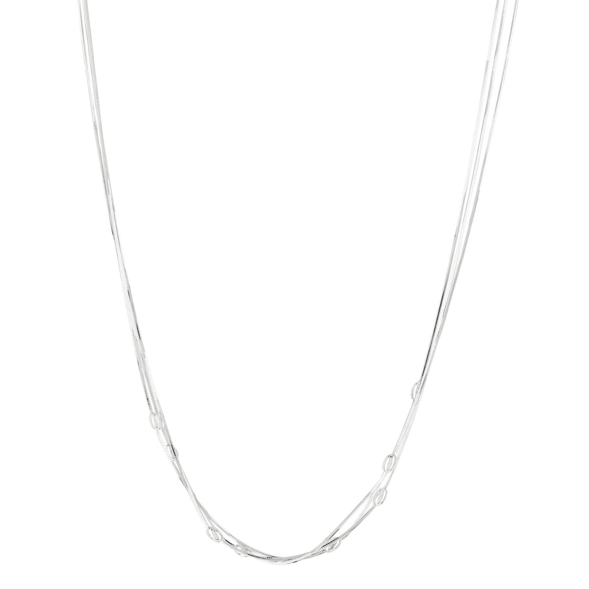 Collier Multi rangs MATY Argent 925 40 cm - vue V1